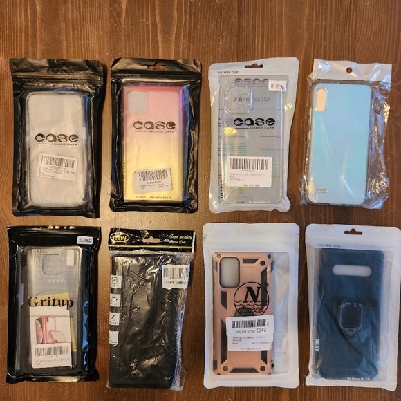 Random Assortment Of Cell Phone Cases Smartphone Cases Lot Of 8 Phone Cases Read - Picture 1 of 2